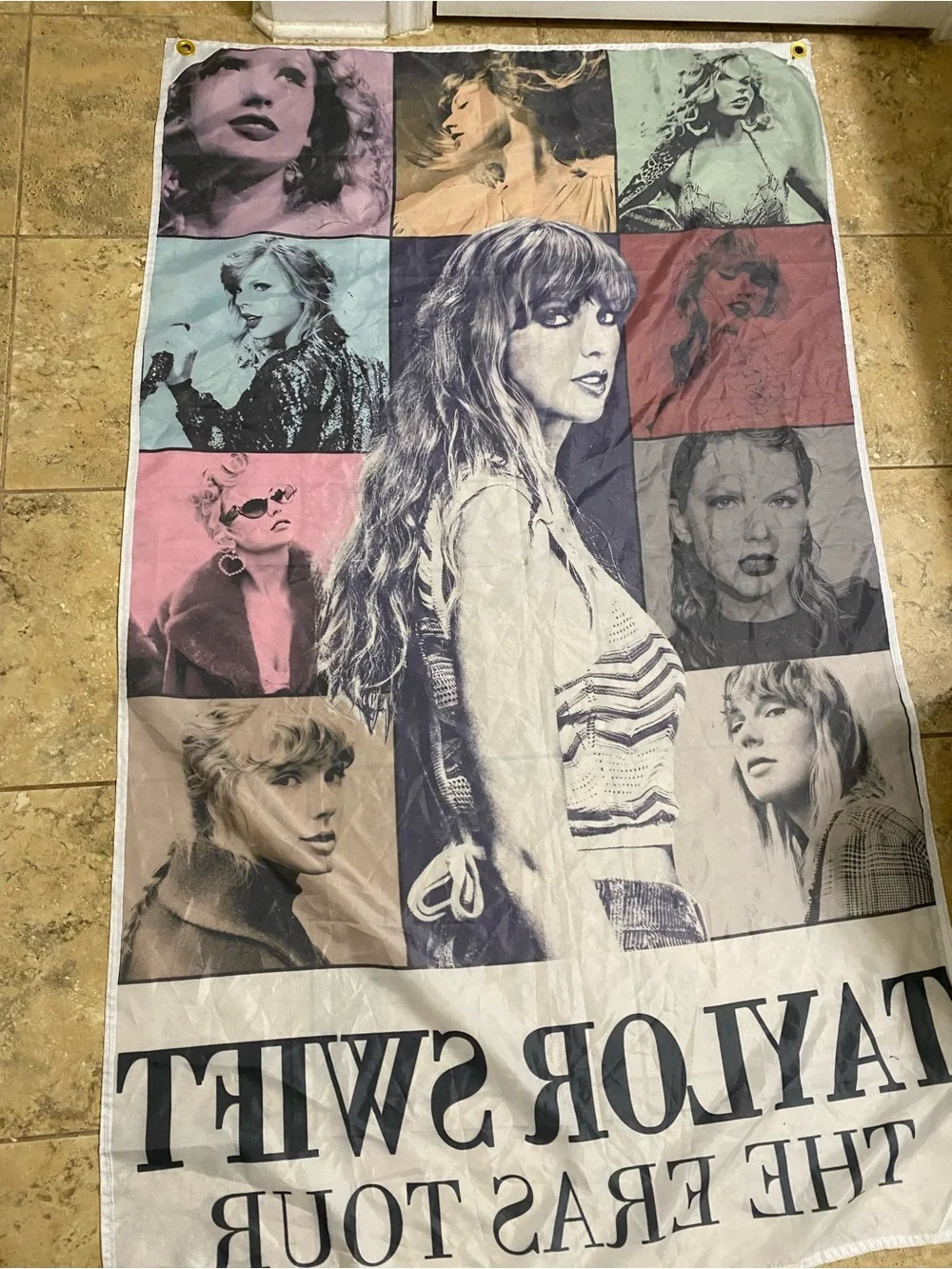Taylor Swift Eras Tour Collage Large Wall Banner Swifty Tapestry Artwork 59 x 36